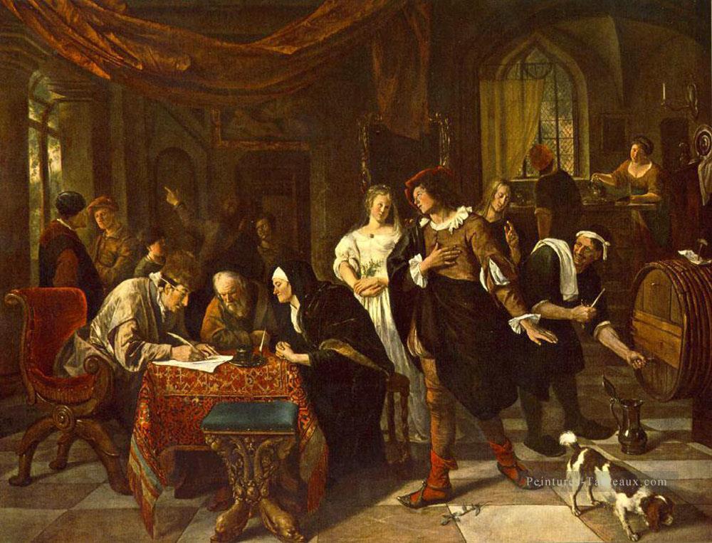 Le mariage néerlandais genre peintre Jan Steen Peintures à l'huile